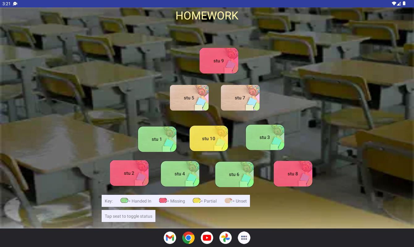custom layout seating chart on android
